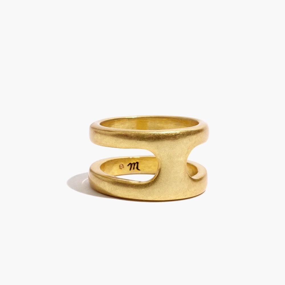 Madewell Matte Gold Open Double-Band Ring